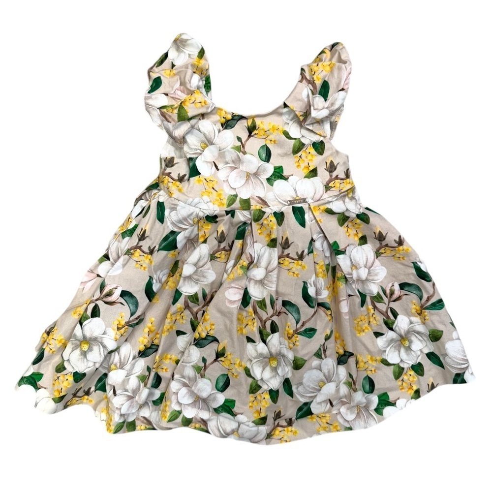 Mayoral Baby Magnolia Floral Dress with Ruffled Sleeves